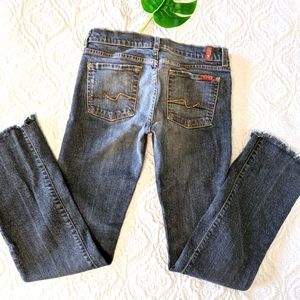 Seven7 Raw Hem Flair Jeans